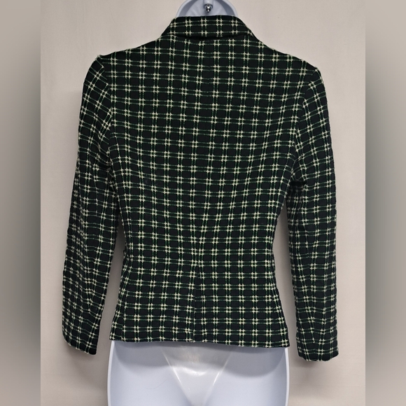 J. Crew 2 Textured Blazer Jacket Three Front Snap Closure Two Pockets - Picture 3 of 6